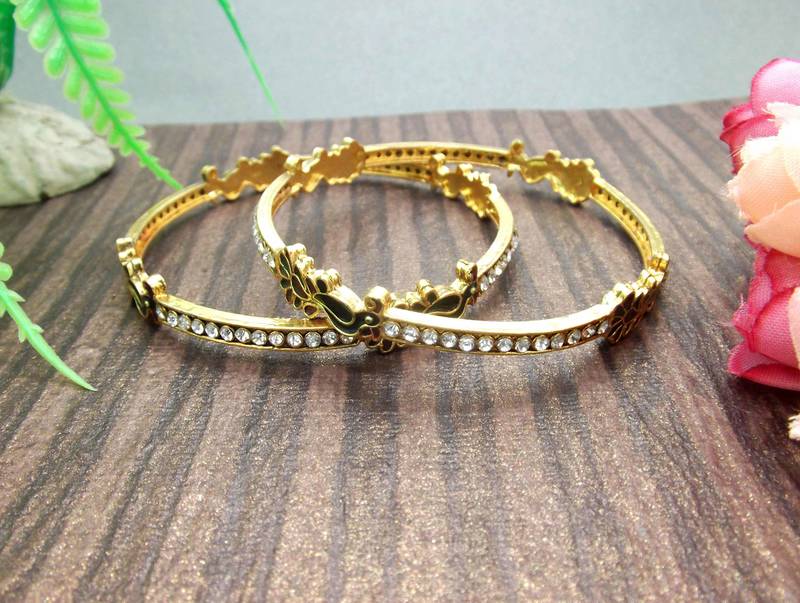 9blings Peacock Multicolor Bangle Set of 2