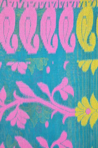 Blue Hand Woven Pure Cotton Saree Without Blouse
