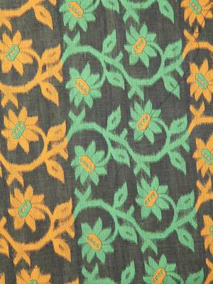 Green Hand Woven Pure Cotton Saree Without Blouse 4