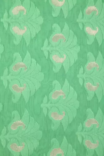 Green Hand Woven Pure Cotton Saree Without Blouse