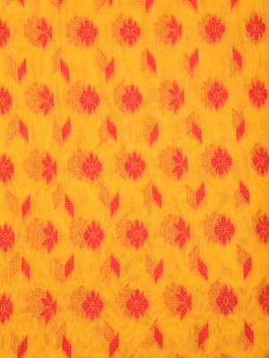 Yellow Hand Woven Pure Cotton Saree Without Blouse 4