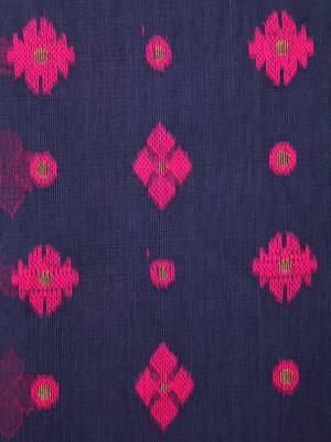 Blue Hand Woven Pure Cotton Saree Without Blouse 4