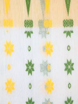 White Hand Woven Pure Cotton Saree Without Blouse 4