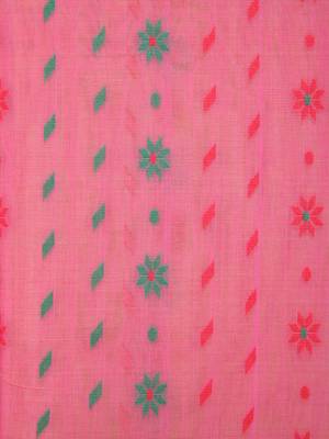 Red Hand Woven Pure Cotton Saree Without Blouse 4