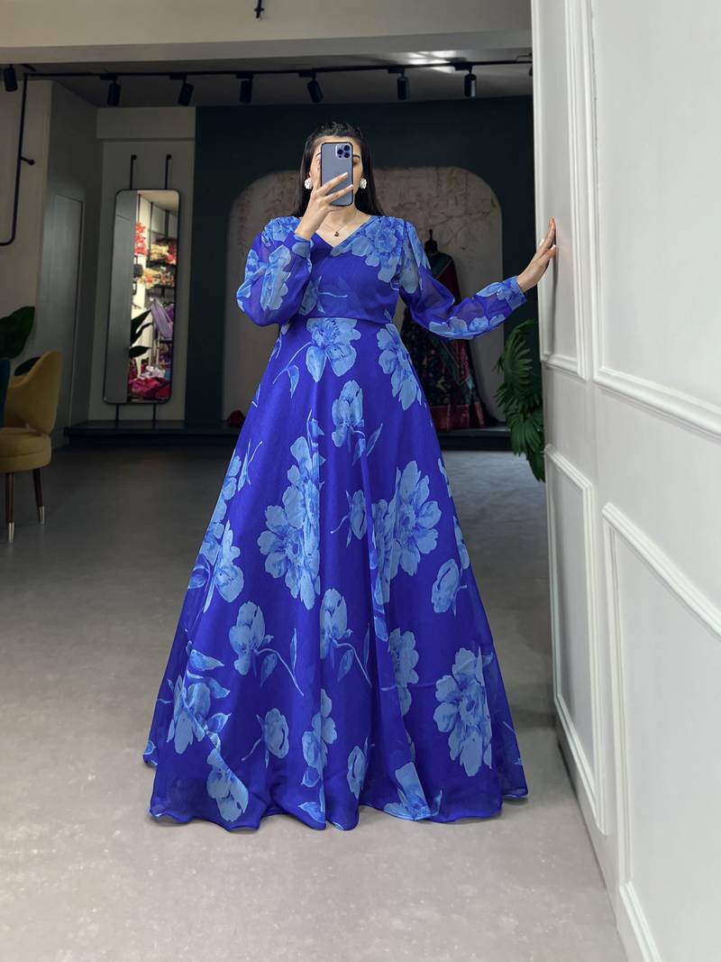 sachin and babi light blue dress Chinese Style Chiffon Dress Improved Hanfu Female Zen Tea Clothing main image 0