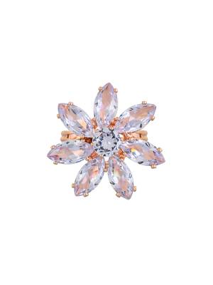 American diamond-studded floral ring 1