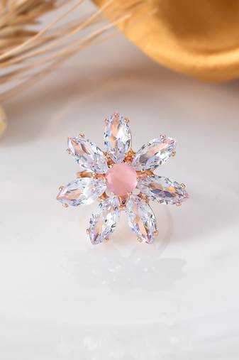 Adjustable flower design ad rings
