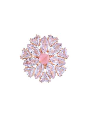 Ad & pink stone flower ring 1