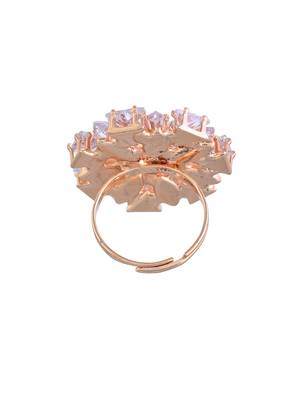 Ad & pink stone flower ring 3