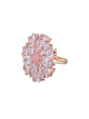 Ad & pink stone flower ring 4