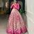 Pink Colour Wedding Special Crop Top Lehenga