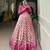 Pink Colour Wedding Special Crop Top Lehenga