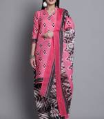 light pink cotton blend printed ready to wear salwar suit