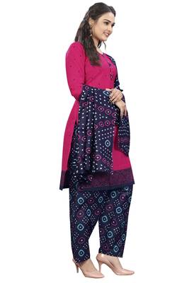 dark pink cotton printed ready to wear salwar suit 3