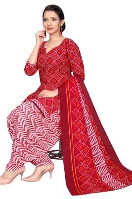 maroon cotton blend printed ready to wear salwar suit 4