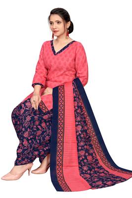 Rajnandini gajari pink cotton blend printed ready to wear salwar suit 4