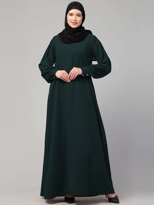 Women's inner abaya with side pockets and cuff sleeves 1