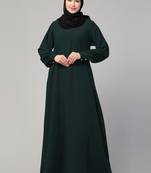 Women's inner abaya with side pockets and cuff sleeves