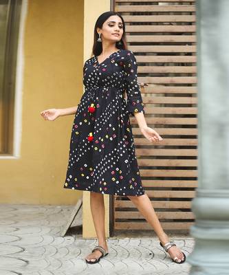 Black bandhani dress 1