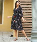 Black bandhani dress
