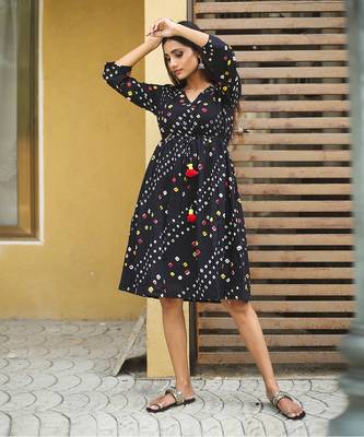 Black bandhani dress 2