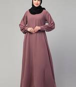 Women's inner abaya with side pockets and cuff sleeves