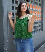 Bottle green leheriya tunic