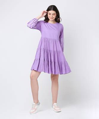 Purple flora dress 1