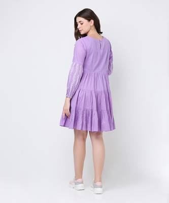 Purple flora dress 2
