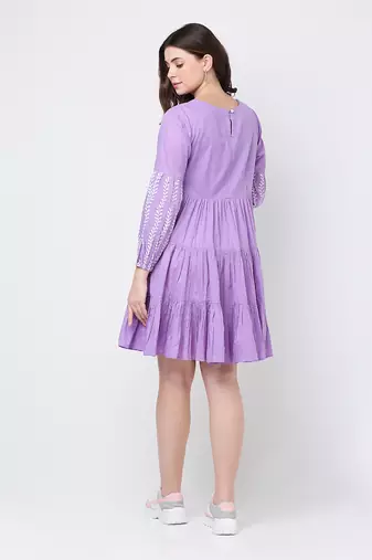 Purple flora dress