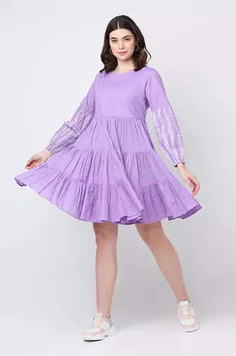 Purple flora dress