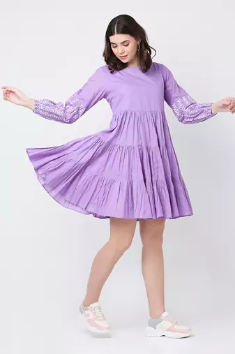 Purple flora dress