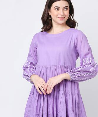 Purple flora dress 5