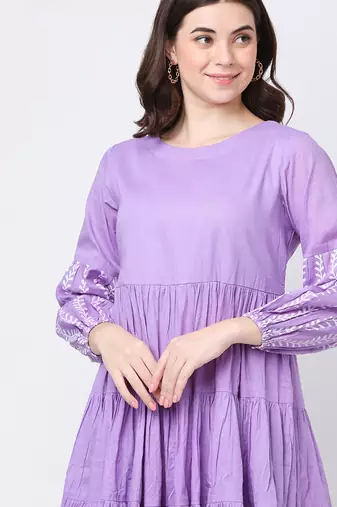 Purple flora dress