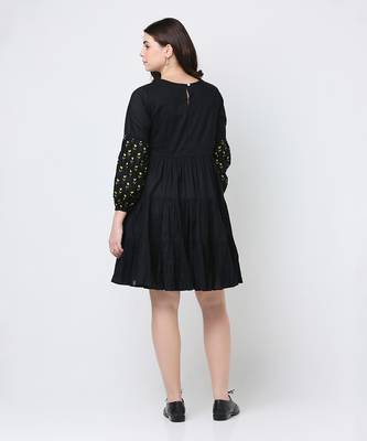 Black flora dress 5