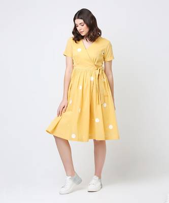 Melon polka dress 1