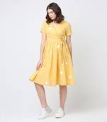 Melon polka dress