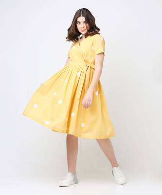 Melon polka dress 2