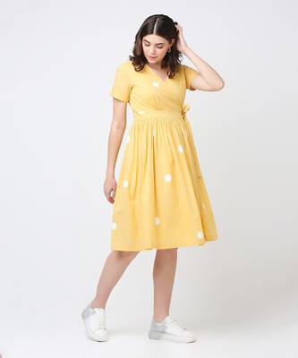 Melon polka dress 3