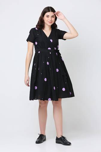 Blackberry polka dress