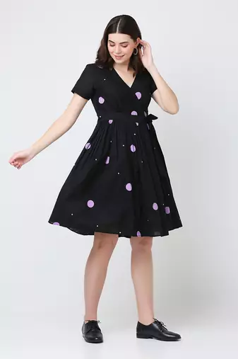 Blackberry polka dress