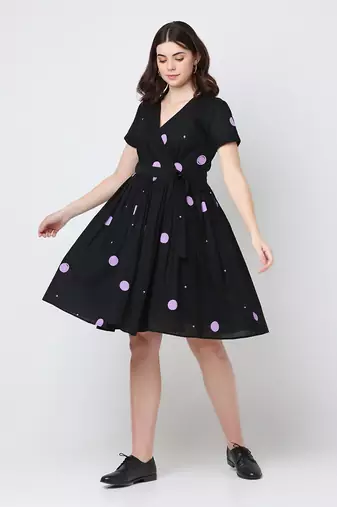 Blackberry polka dress