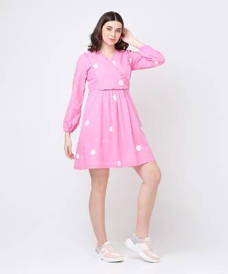 Pink polka dress 1