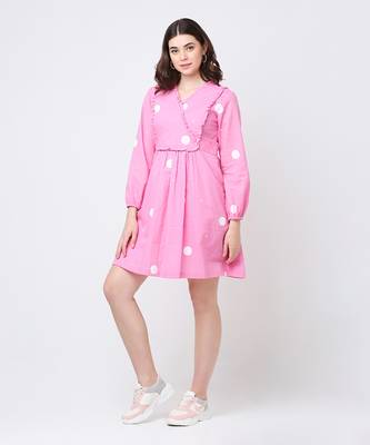 Pink polka dress 2