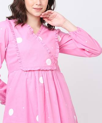 Pink polka dress 4