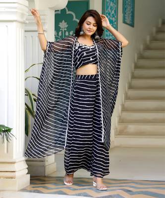 Black leheriya co ord set 1