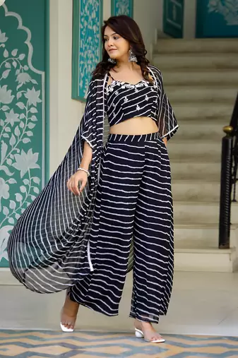 Black leheriya co ord set
