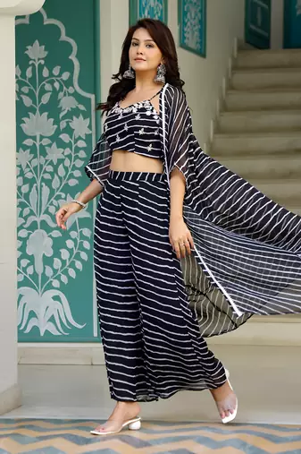 Black leheriya co ord set