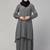Two pieces knee length abaya with elasticated sleeves