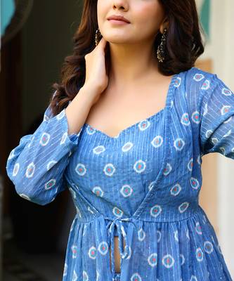 Blueberry  printed skirt set 2